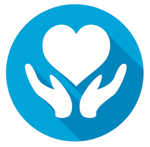 Two hands holding up a heart